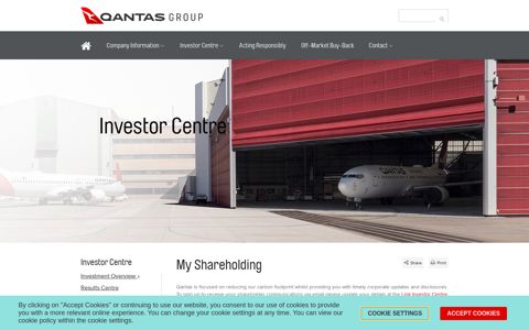 Shareholder Services - Qantas Investors | Investor Centre
