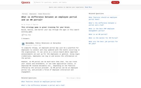 What is difference between an employee portal and an HR ...
