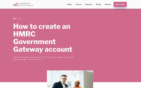 How to create an HMRC Government Gateway account