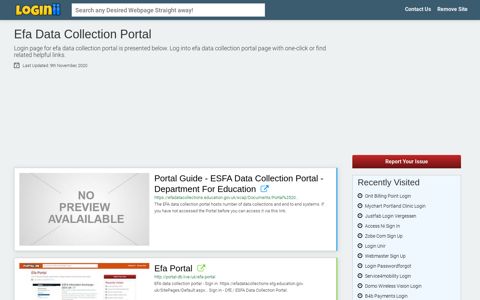 Efa Data Collection Portal - Loginii.com