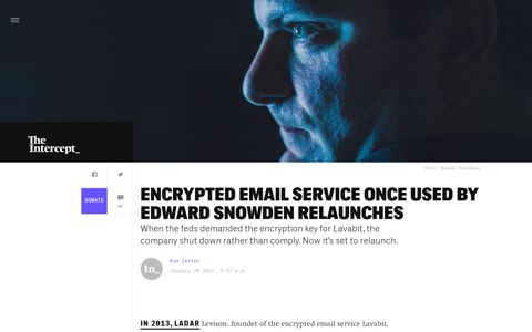 Encrypted Email Service Once Used by Snowden to Relaunch