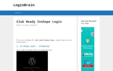 club ready inshape login - LoginBrain