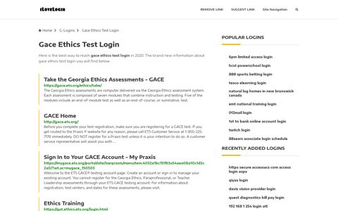 Gace Ethics Test Login ❤️ One Click Access - iLoveLogin