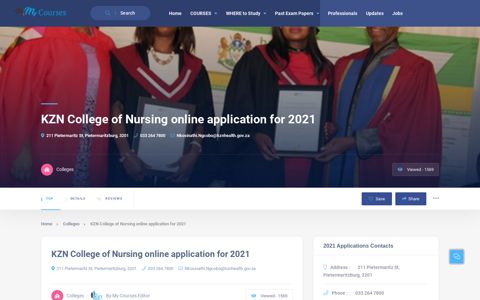 KZN College of Nursing online application for 2021 - My ...