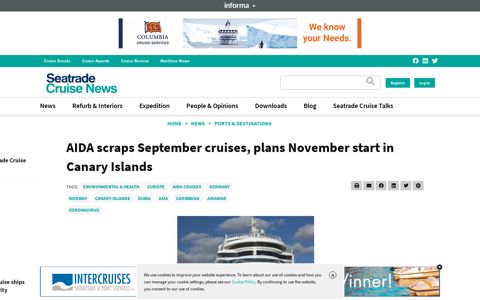 AIDA scraps September cruises, plans November start in ...