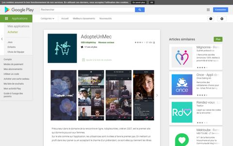 AdopteUnMec – Applications sur Google Play