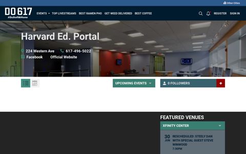 Harvard Ed. Portal, Upcoming Events in Allston on Do617