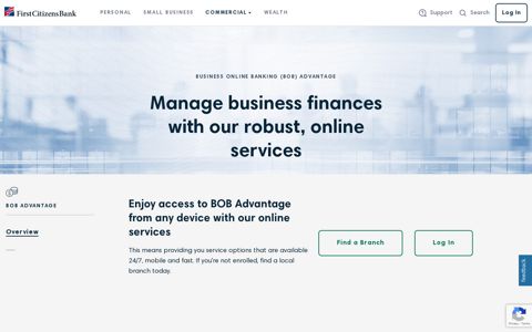 Business Online Banking (BOB) Advantage - First Citizens Bank