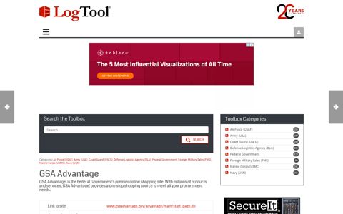 GSA Advantage - LogTool