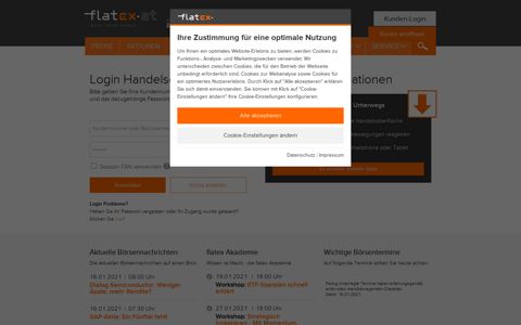 Kunden Login | flatex online Broker