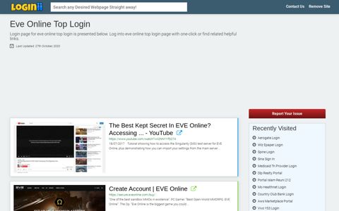 Eve Online Top Login - Loginii.com