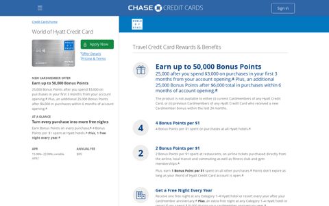 World of Hyatt Credit Card: Hotel Rewards | Chase