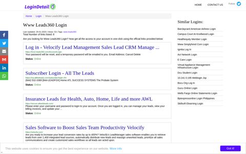 Www Leads360 Login Log in - Velocify Lead Management ...