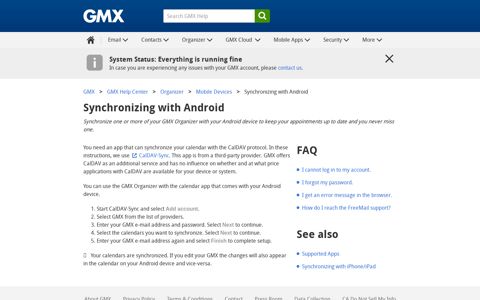 Synchronizing with Android - GMX Support - GMX Help Center