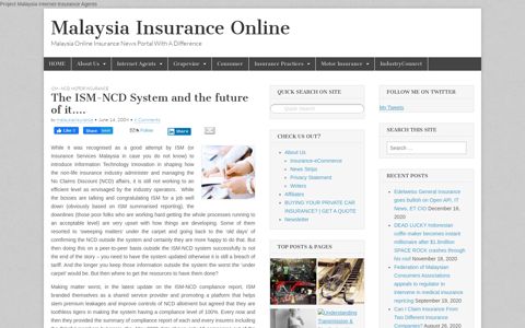 The ISM-NCD System and the future of it…. | Malaysia ...