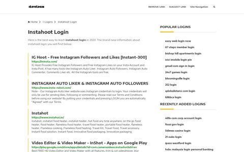 Instahoot Login ❤️ One Click Access - iLoveLogin