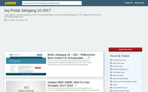 Isq Portal Jahrgang 10 2017 - Loginii.com