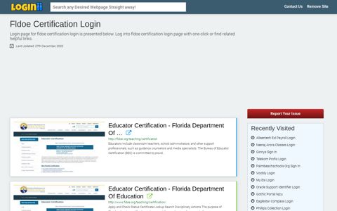 Fldoe Certification Login - Loginii.com