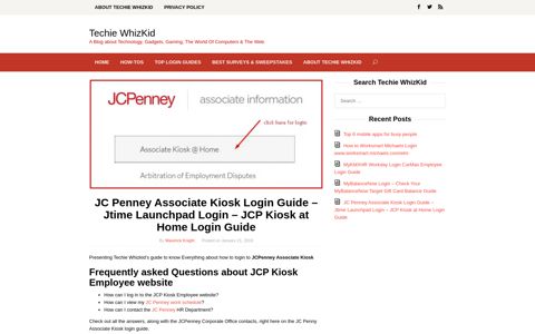 JC Penney Associate Kiosk Login Guide - Jtime Launchpad ...