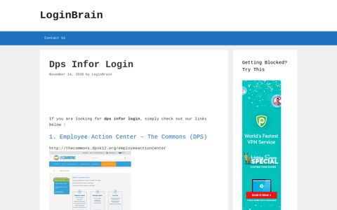 dps infor login - LoginBrain