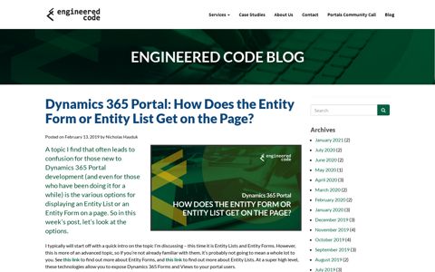 Dynamics 365 Portal: How Does the Entity Form or Entity List ...