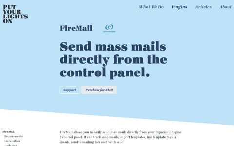 FireMail – Send mass mails directly from the control panel.
