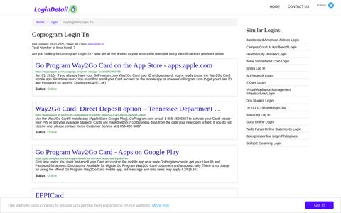 Goprogram Login Tn ‎Go Program Way2Go Card on the App ...