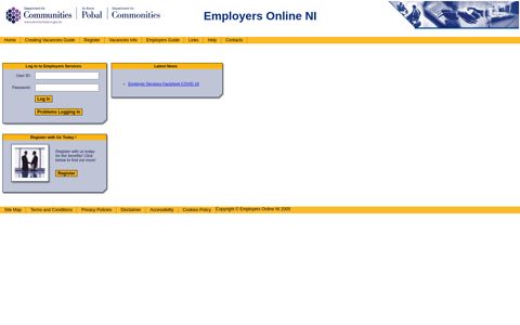 Employers Online NI, Home Page