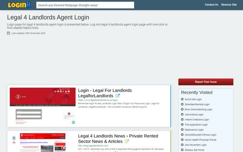 Legal 4 Landlords Agent Login - Loginii.com