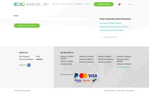 Password recovery - Ecoparcel