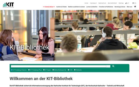KIT-Bibliothek | KIT-Bibliothek Startseite