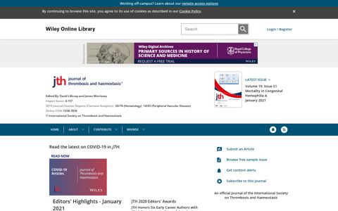 Journal of Thrombosis and Haemostasis - Wiley Online Library