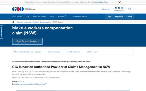 Make a Workers Compensation Claim in NSW | GIO
