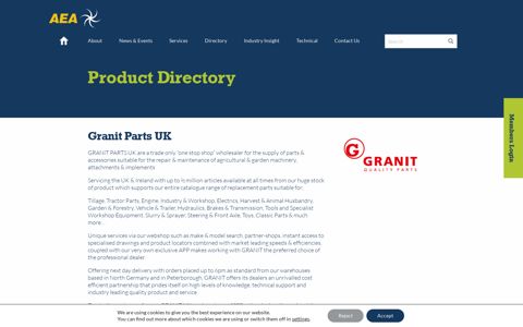 Granit Parts UK | Product | Agricultural Engineers Association