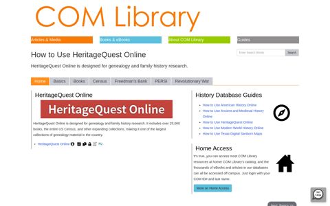 How to Use HeritageQuest Online - COM Library