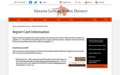 Report Card Information - Greater Latrobe School District