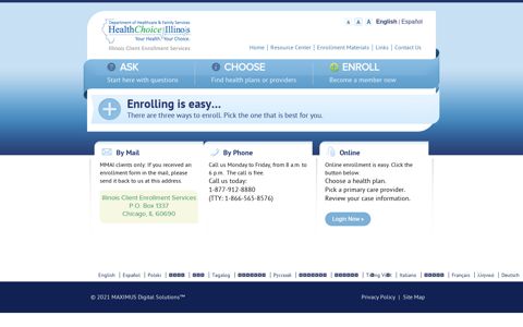 Enroll | Enroll HFS - Illinois Client Enrollment Services