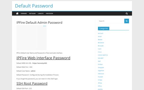 IPFire Default Admin Password - MX Wiki