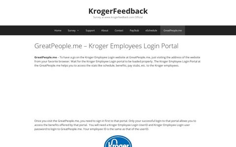 GreatPeople.me – Kroger Employees Login Portal ...