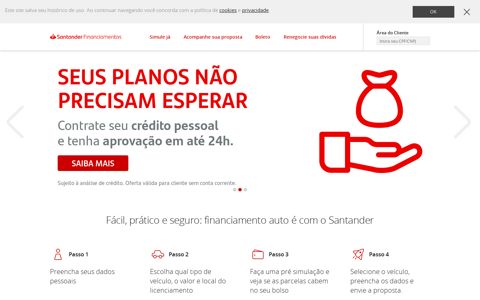 Santander Financiamentos | Financiamento de veículos