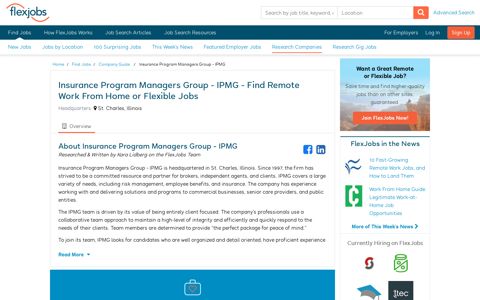 Insurance Program Managers Group - IPMG - Remote Work ...