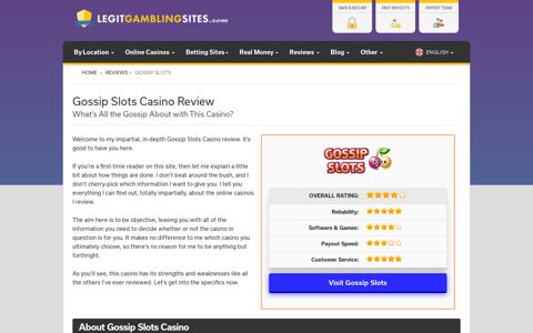Trustworthy Review of Gossip Slots Casino for 2020