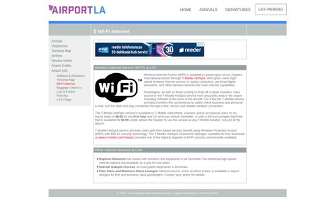 Wi-Fi Internet at Los Angeles International Airport, LAX