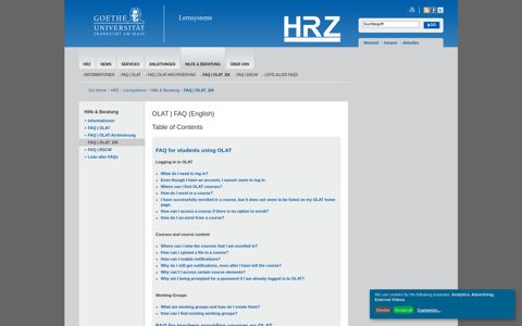 FAQ (English) - Goethe-Universität — OLAT