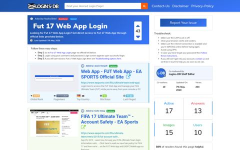 Fut 17 Web App Login - Logins-DB