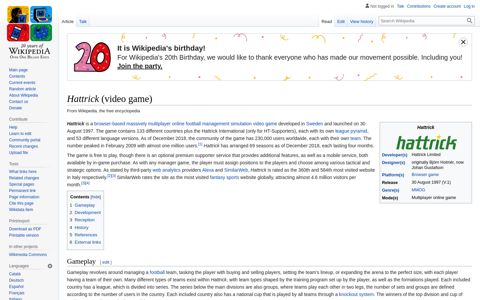 Hattrick (video game) - Wikipedia