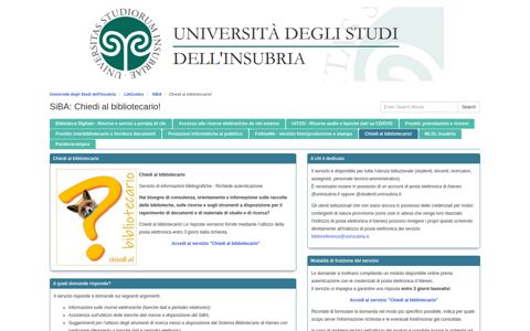 Chiedi al bibliotecario! - LibGuides at University of Insubria