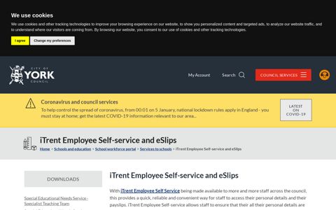 iTrent Employee Self-service and eSlips – City of York Council