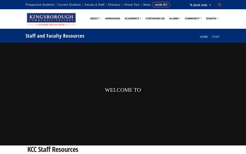 Staff and Faculty Resources - Kingsborough Community College