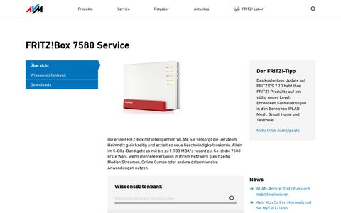 FRITZ!Box 7580 Service | AVM Deutschland